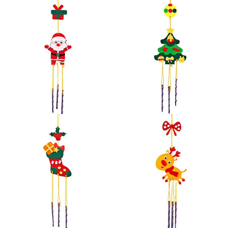 EVA 3D Wind Chimes Craft Toy DIY Christmas Tree Kits Windbell Arts & Crafts Hangings Handmade Stickers Kids Kits Handicraft