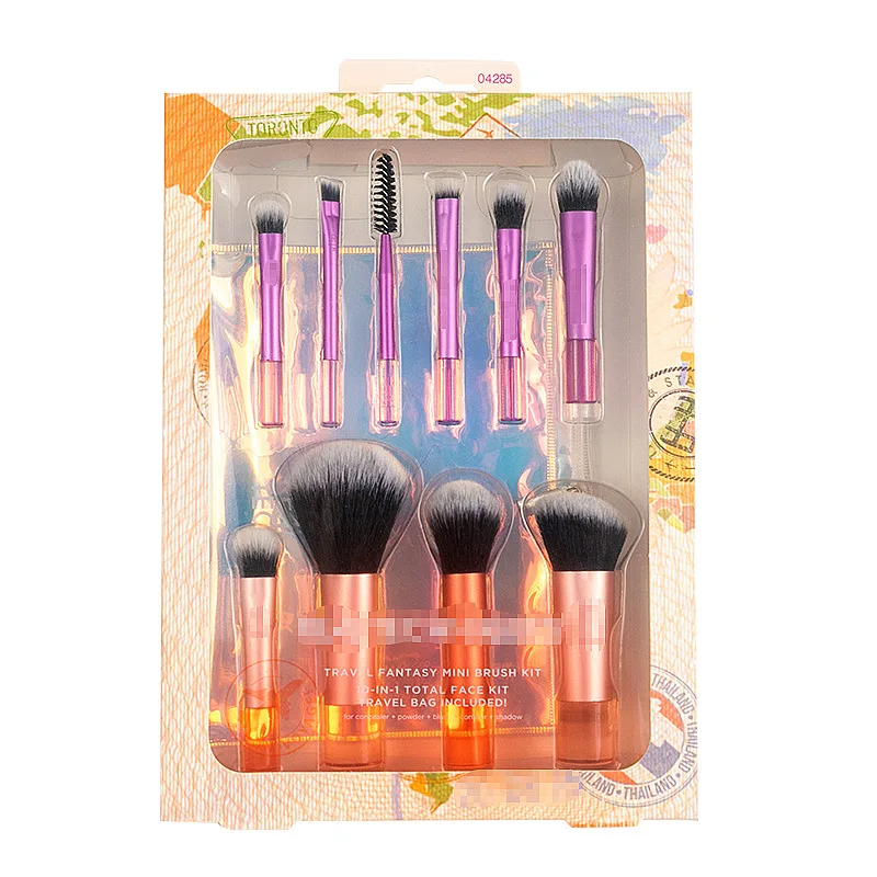 Popular Full Set of Makeup Brush Set Powder Blusher Brush Halo Dye Brush Eye Shadow Brush Beauty Egg