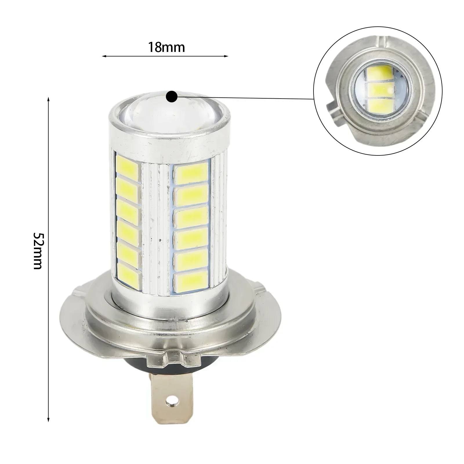 1pcs Motorcycle LED Headlight Car LED Fog Light 33SMD H4 H7 H1 H3 Super Bright 12V 6000K Car Lights Fog Light Bulbs