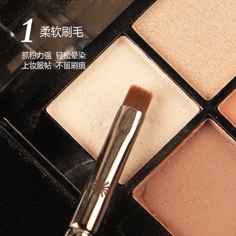 Piccasso pinceau de maquillage gris 722 pinceau Eyeliner à tête plate fibre cheveux bois massif outil de beauté professionnel pinceau Eyeliner à tête plate