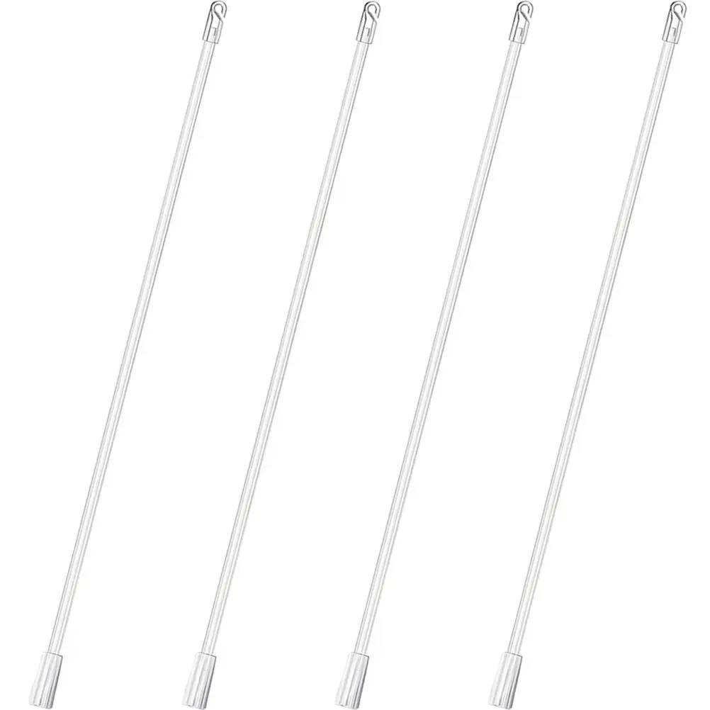 

4 Pcs Curtain Accessories Bar Extendable Rod Blind Replacement Stick Closing Window Repair Parts Cordless