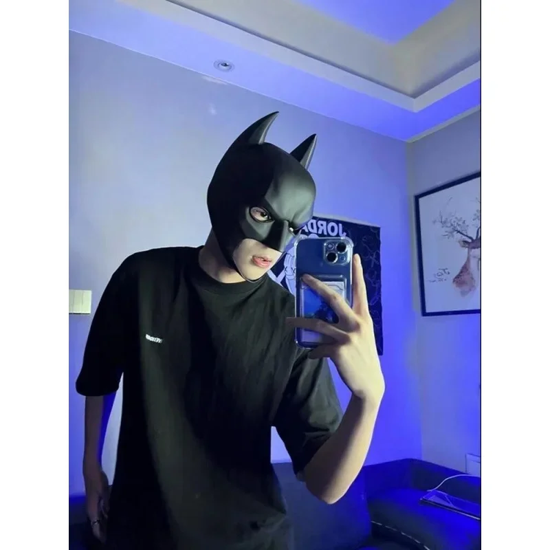 Bat Mask Headgear Latex Material Cosplay Headgear Halloween Night Dance Party Adult Masquerade Mask Latex Mask for Men Anime
