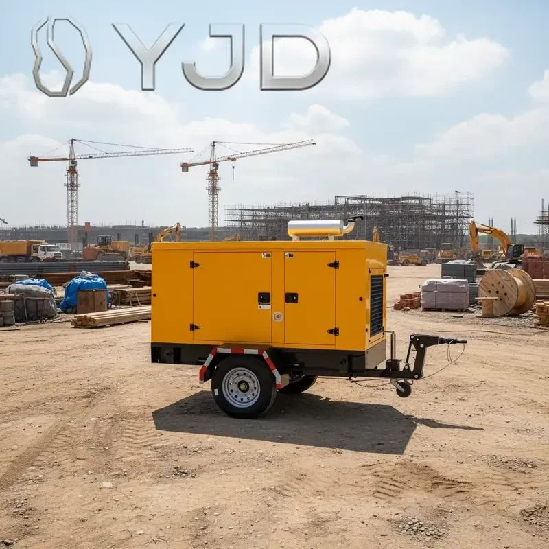 Portable/Mobile 20-800kW Trailer Mounted Silent Diesel Generator with 1/3Phase 24V DC Auto Start for Emergency Backup Power