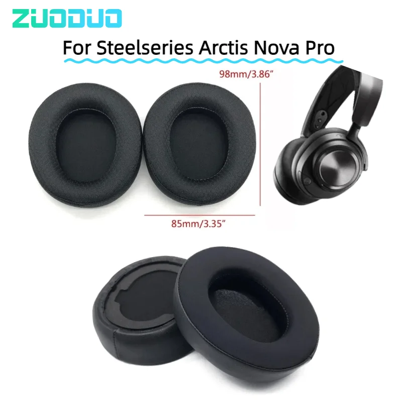 

ZUODUO Cooling Gel Football mesh Ear Pads For Steelseries Arctis Nova Pro Headphones Cover Memory Foam Ear Cushions