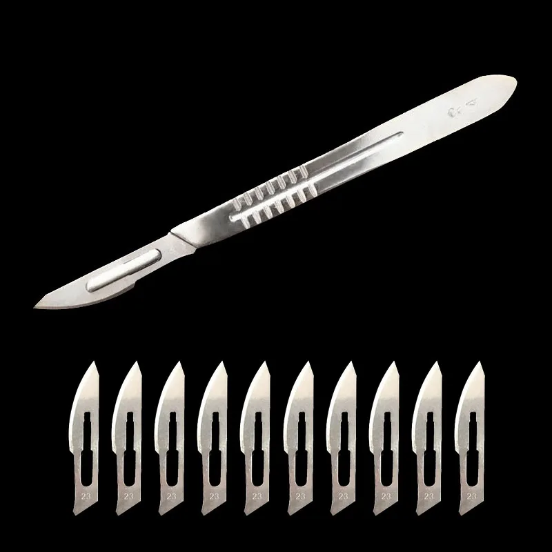 Metal Scalpel 11 Antiskid Knife Craft Carving Knife Mobile Phone Notebook Computer PCB Maintenance Manual Tool Blade