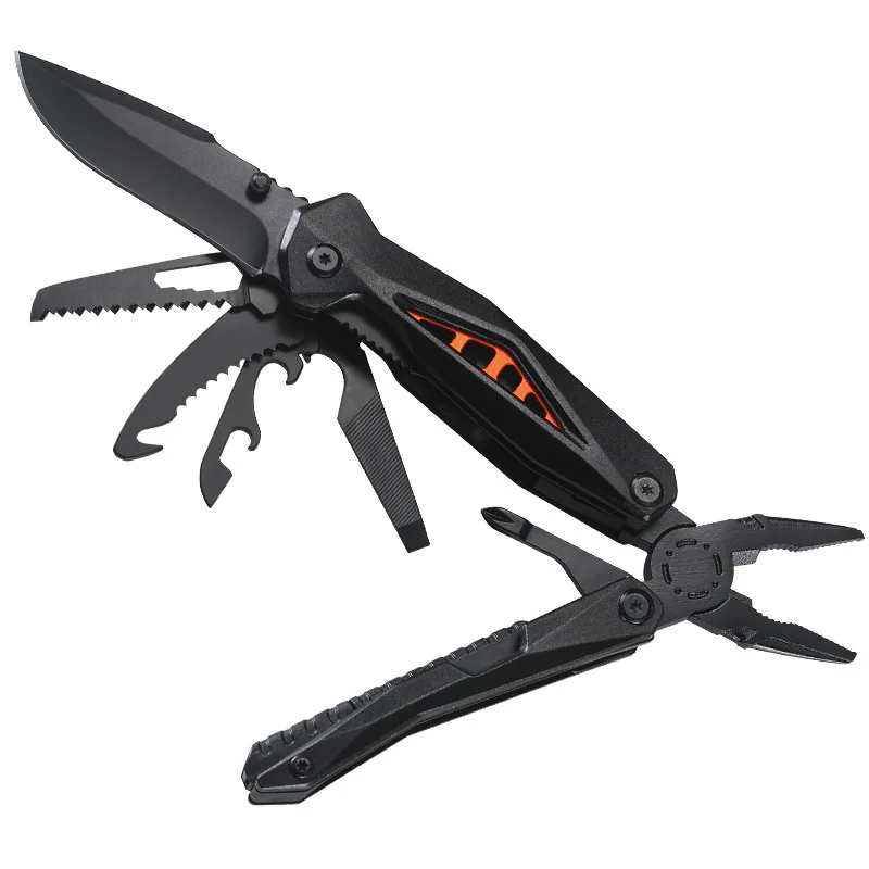 

Outdoor Multifunctional Tactical Folding Pliers Camping Survival Belt Cutting Tool Torch Portable Emergency Tactical Pliers