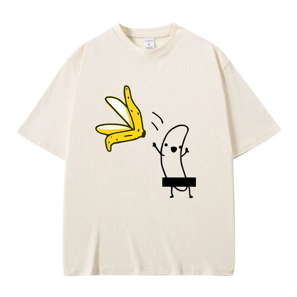 

Banana Naked Funny Meme T-shirt Men Women Clothing Humor Cartoon Style T Shirt Male Casual Cotton Vintage Short Sleeve T-shirts