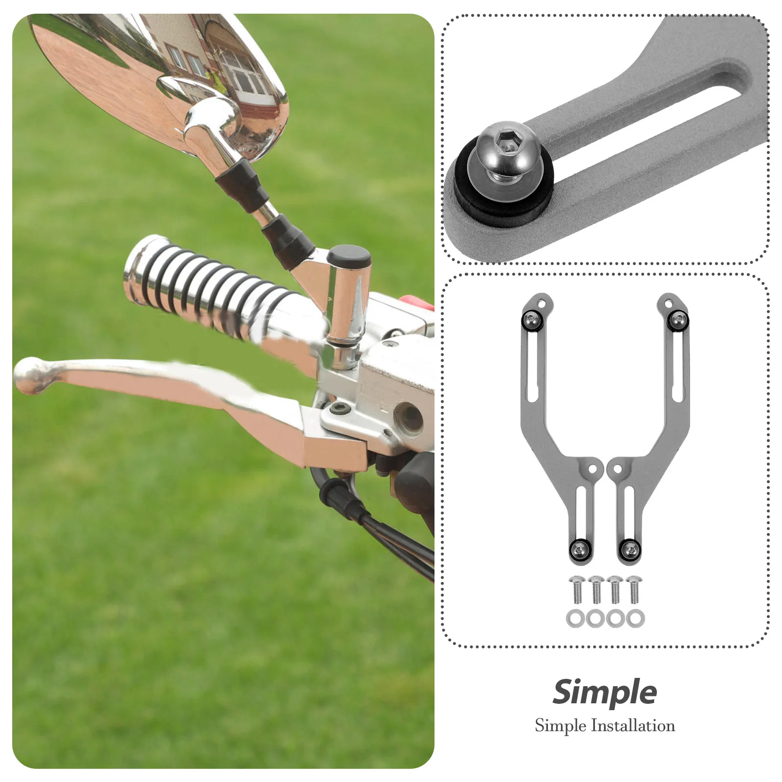

Universal Motorcycle Windshield Adjuster Bracket for Electric Scooter Windscreen Regulator Adjustable Height Angle Durable