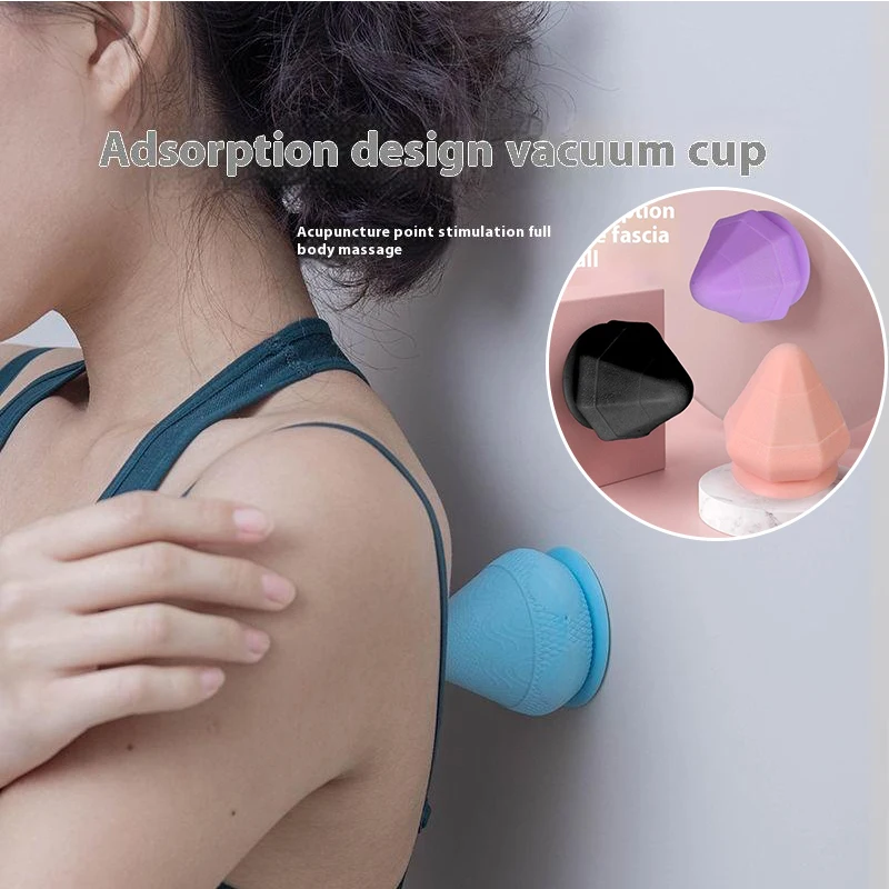 

1Pc Wall-mounted Fascia Cone Multi-Function Suction Cup Wall Massager For Back Muscle Relaxation Arm Foot Massager Trigger Point