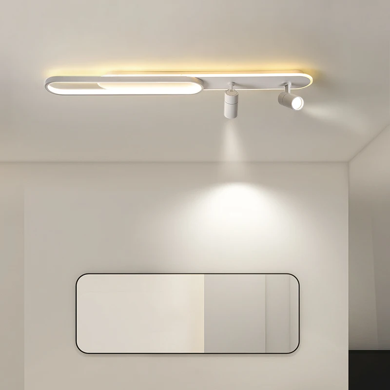 Creative long LED ceiling lamp living room without main light ceiling lamp entrance cloakroom exposed creative shop spotlight