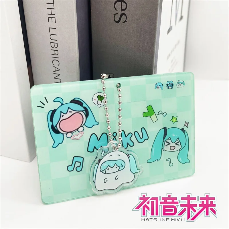 Hatsune Miku Card Holder Student Id Card Ferrule Anime Figure Pendant Accessories Hatsune Miku Things Anime Figure Periphery