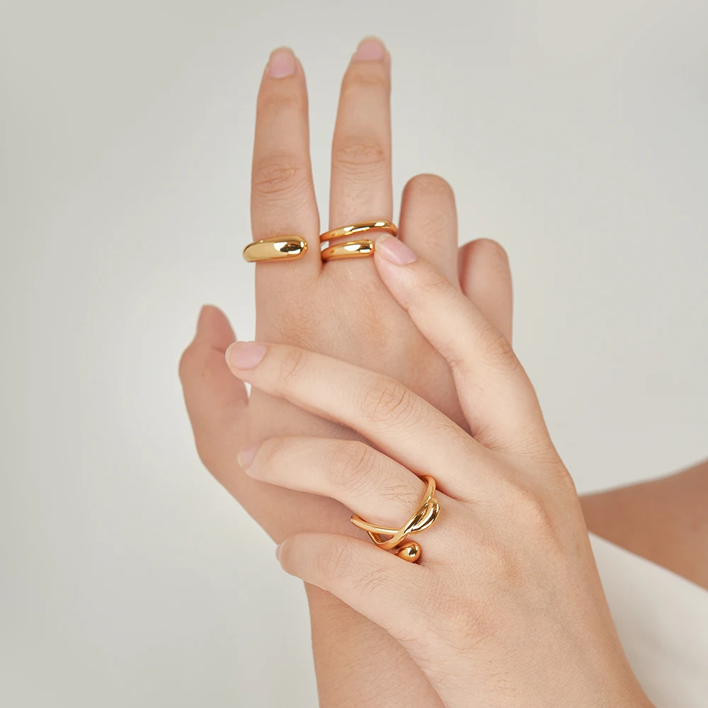 

ENFASHION Anillos Mujer Irregular Knot Adjustable Ring For Women Gold Color Fashion Jewelry Rings Simple Office Dropship 234201