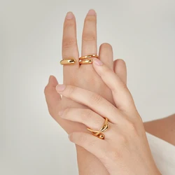 ENFASHION Anillos Mujer Irregular Knot Adjustable Ring For Women  Gold Color Fashion Jewelry Rings Simple Office Dropship 234201
