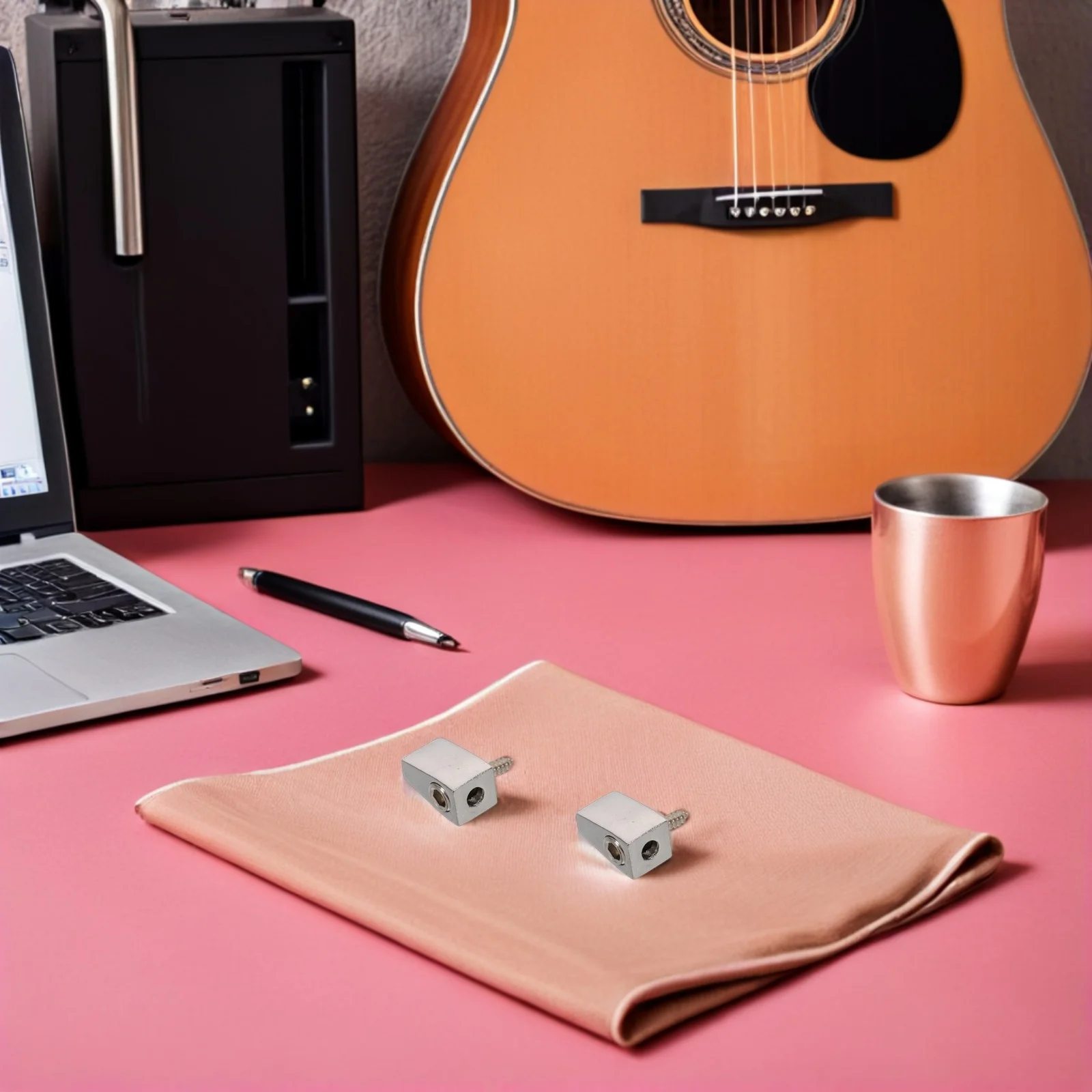 3 قطعة مقطوعة الرأس الغيتار قفل الجوز سلسلة معدنية التجنيب الكهربائية باس الغيتار الملحقات مستقرة ضبط استوديو المرحلة #6