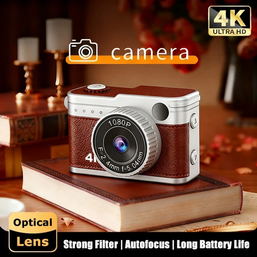 Mini cámara Retro 4K HD de 1,83 pulgadas con pantalla 1080P, grabadora de vídeo portátil deportiva Vintage, portátil, para interiores y exteriores