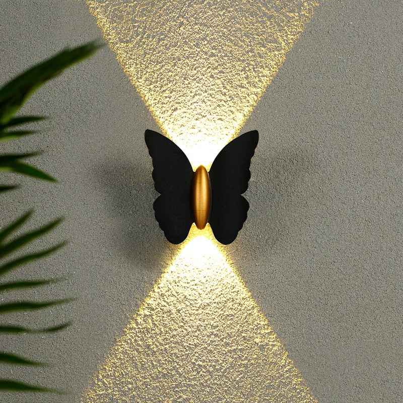 

Outdoor Waterproof Wall Butterfly Washer Simple Modern Staircase Aisle Wall Courtyard Balcony Wall Lamp Foyer Lamp