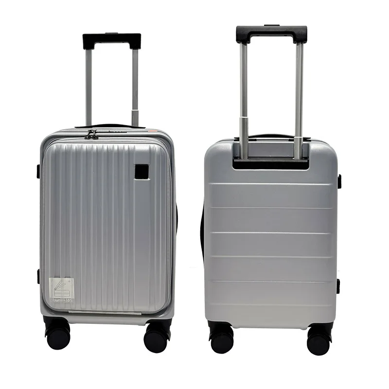 Aluminum-Magnesium Alloy Travel Suitcase Rolling Luggage Case Business Retro Trolley Carry-On Boarding Cabin Spinner Suitcase