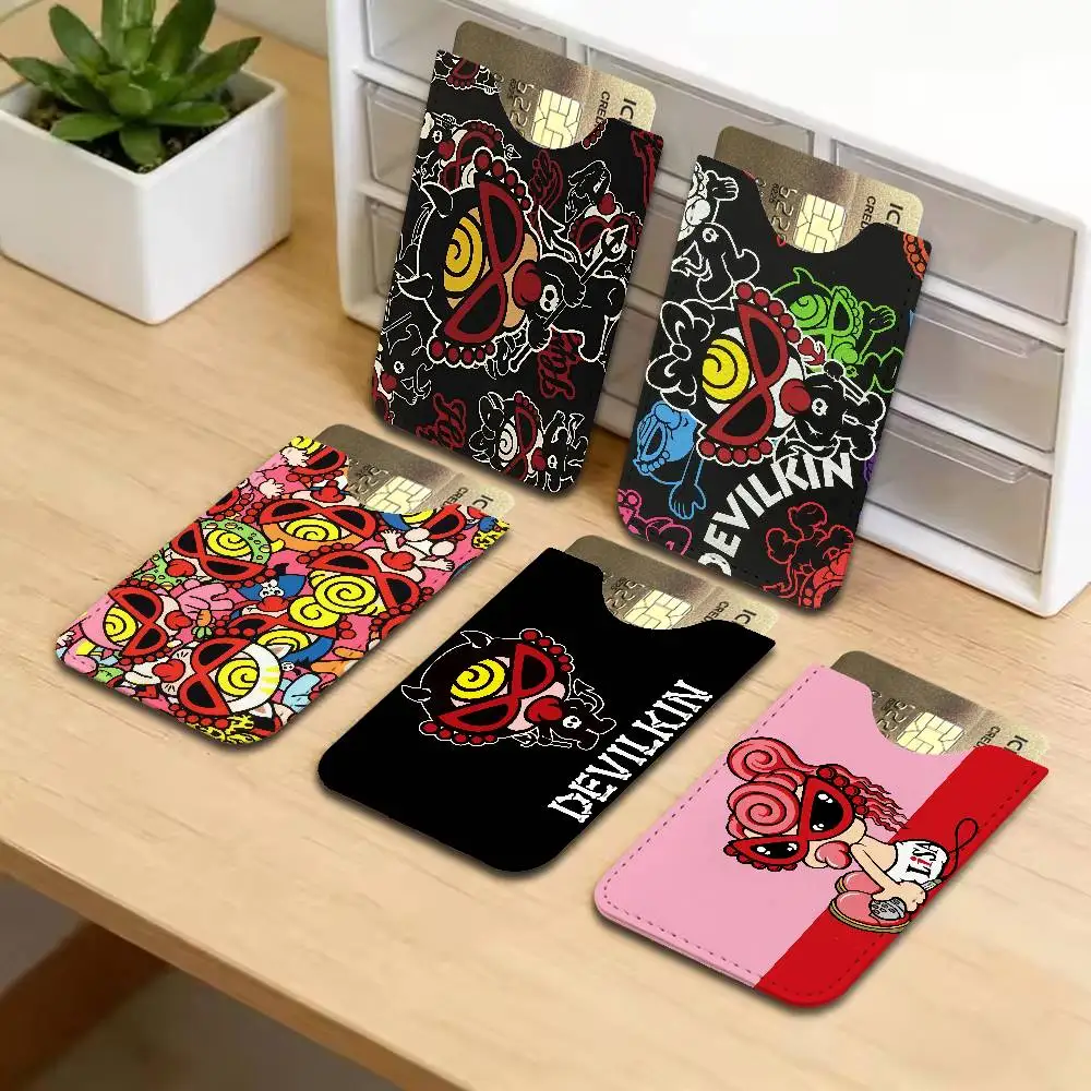 Japan Fashion Hysteric Mini PU Leather Card Holder Sleeve for Credit Cards,Secure/Slim Design, Travel Storage Essentials