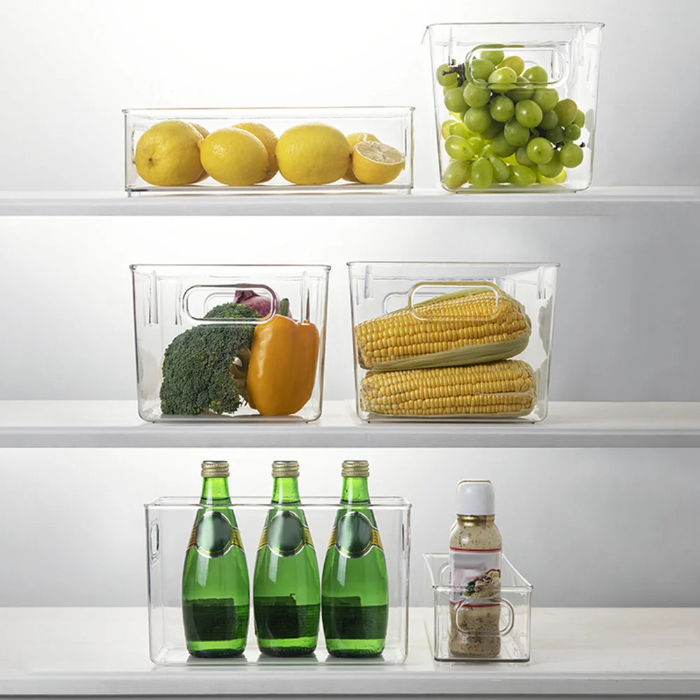 

Refrigerator Box Drinks Bin Box Fridge Organizer Vegetable Fruits Drinks Dry Foods Container Pantry Freezer
