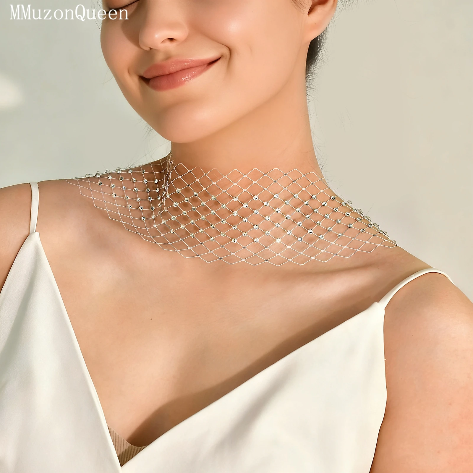 TOPQUEEN الزفاف شبكة الحجاب قفص العصافير الحجاب مع حجر الراين أنماط مختلفة للإزالة مسحوق أحمر الخدود واحدة اكسسوارات الحفلات Ma53