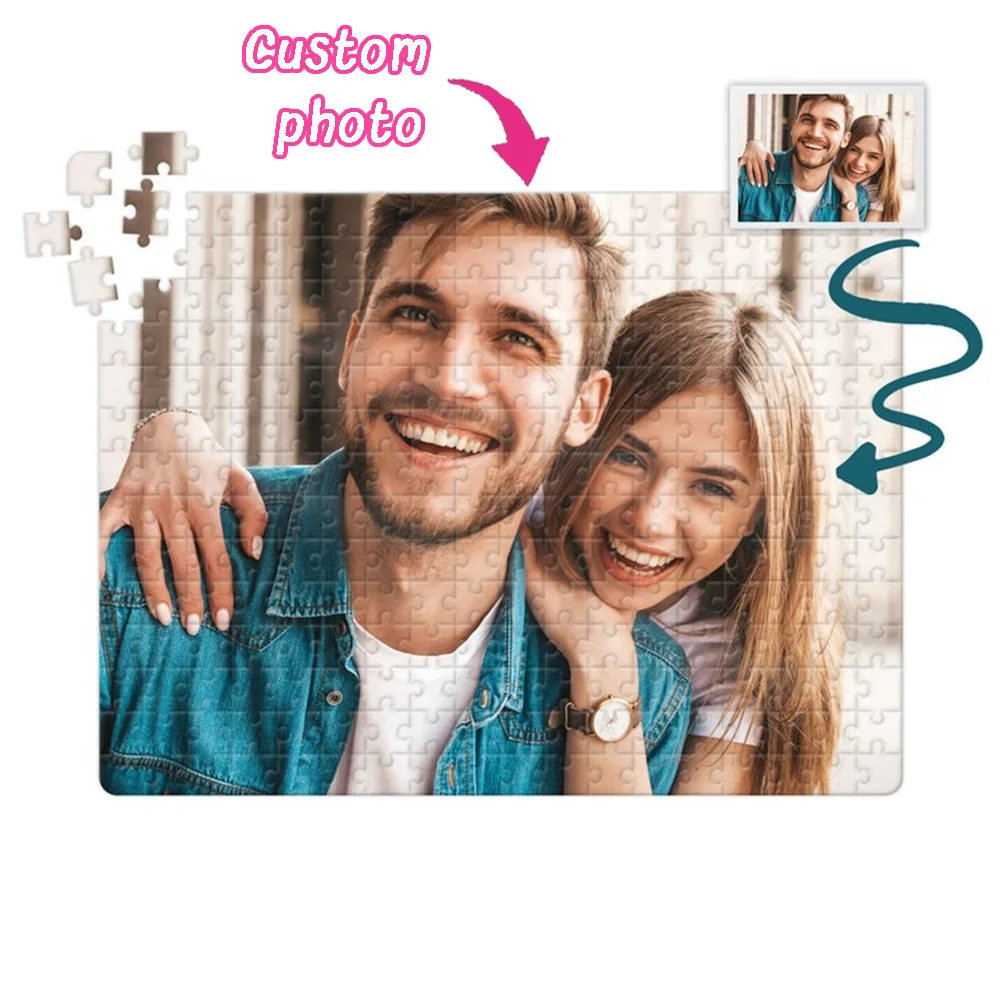 35/150/300/500/1000 قطعة صورة مخصصة marraige ألغاز مخصصة لتخفيف الضغط فسيفساء ألغاز مخصصة في صور هدية الحب