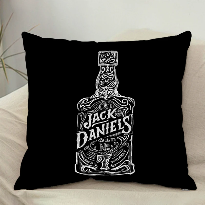 Comfortable pillow room bedroom office coffee shop car pillow living room J-JACK D-DANIELS pillowcase Whiskey brand Home Decor