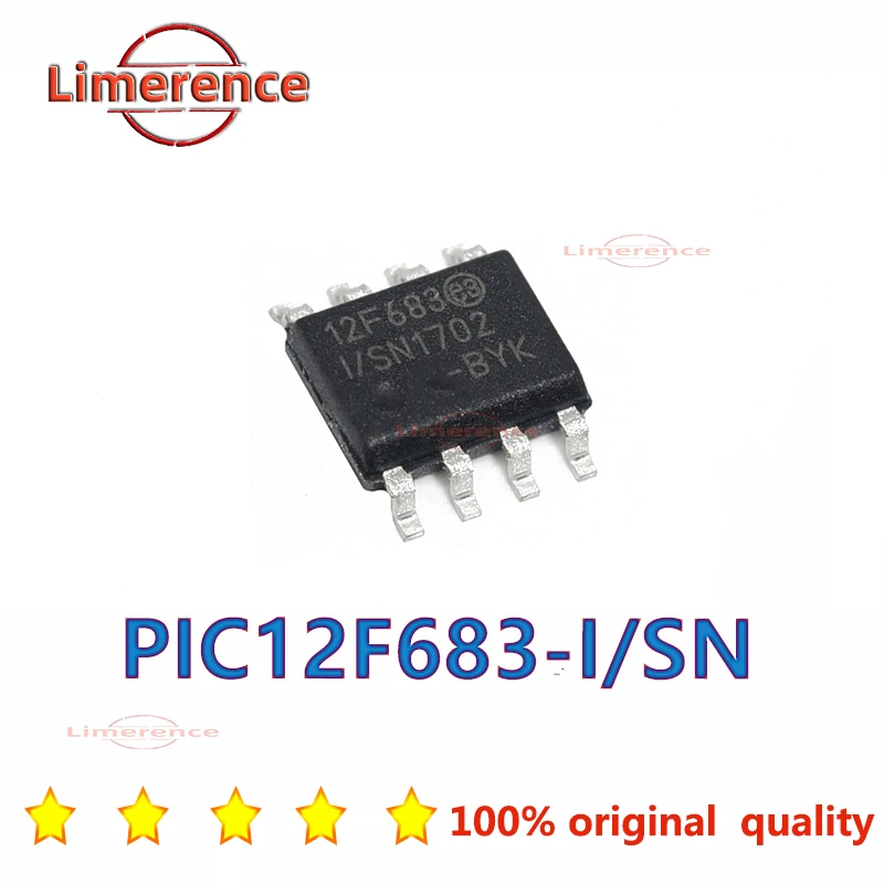 10Pcs PIC12F683-I/SN PIC PIC12 PIC12F PIC12F683 PIC12F683-I 12F683 12F683-I 12F683-I/SN IC MCU 8BIT 3.5KB FLASH SOP-8