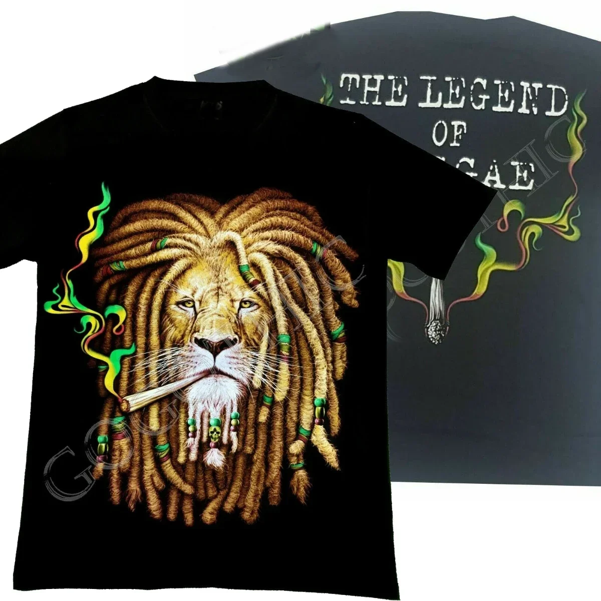 Reggae Marley Rastafarian Lion Hip Hop T-Shirt. Summer Cotton Short Sleeve O-Neck Mens T Shirt New S-3XL