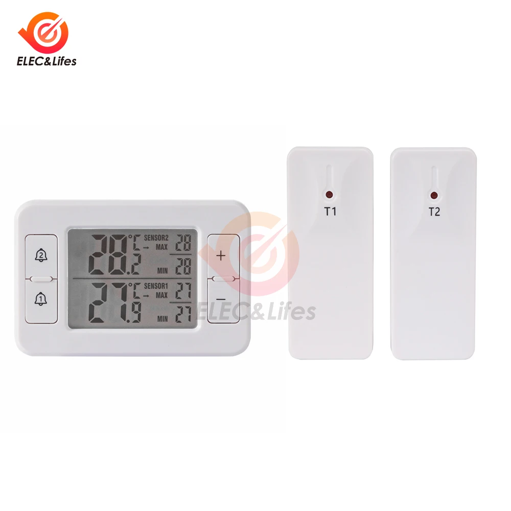 LCD Wireless Digital Thermometer Temperature Instruments Electronic Temperature Gauge Weather Station Tester Indoor Outdoor