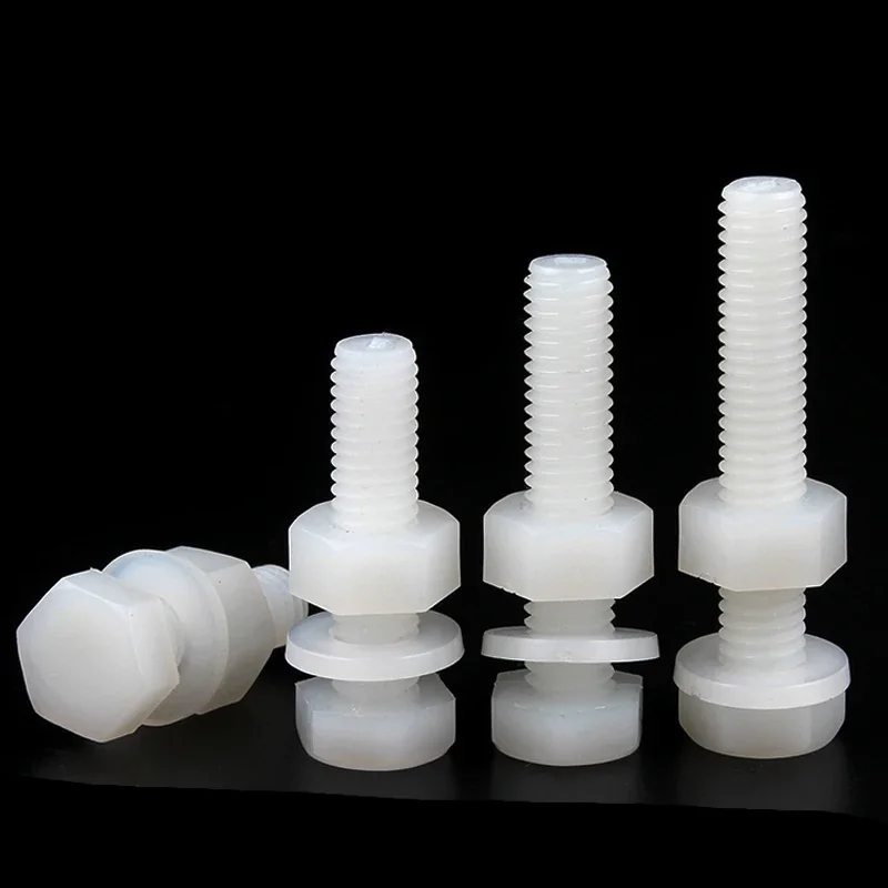Metric Thread Nylon Combination Set M3 M4 M5 M6 M8 Insulated Hex Screws Nuts And Flat Washers