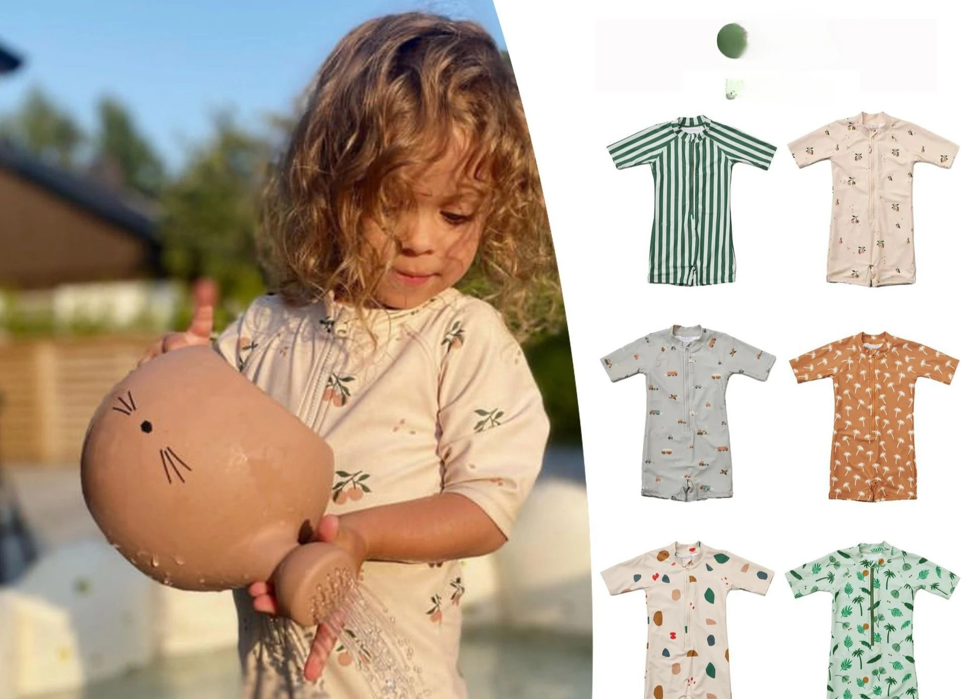 

Ins Childrens Korean Version One Piece Swimsuit Baby Cartoon Swimsuit Girls Sun Protection Quick Drying Swimsuit