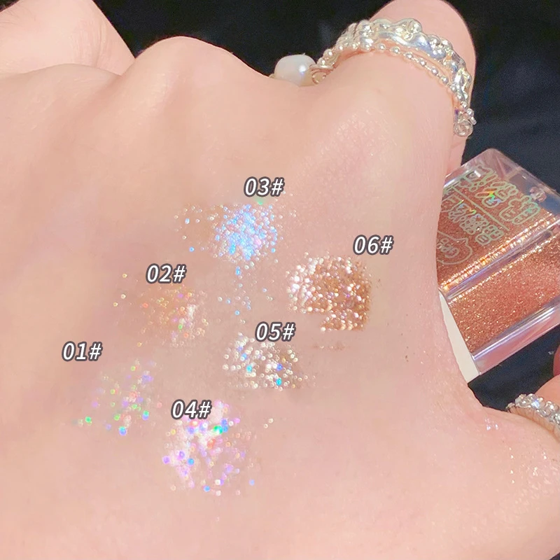 Ombretto liquido Glitter fini Super Glitter Angolo occhi Illuminante Evidenzia senza trucco Glitter sdraiato baco da seta