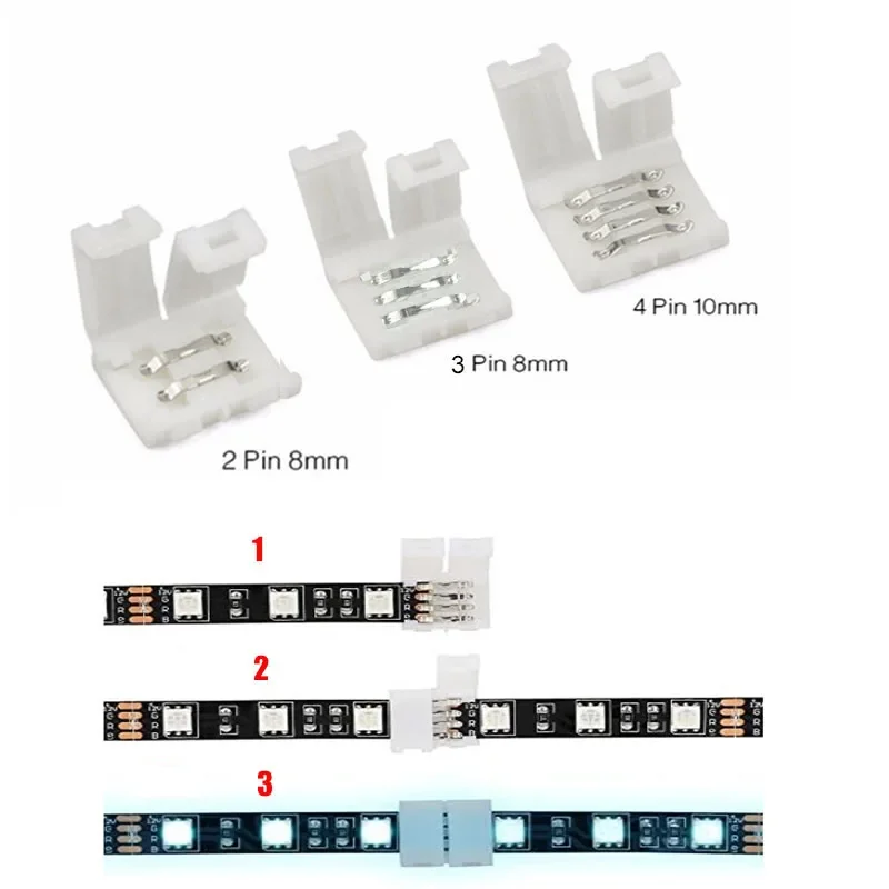 20awg 22awg 2 3 4 Pin RGB Cable with Spool for 5050 3528 LED Strip Extension Cable with 6 RGB LED Strip Connectors