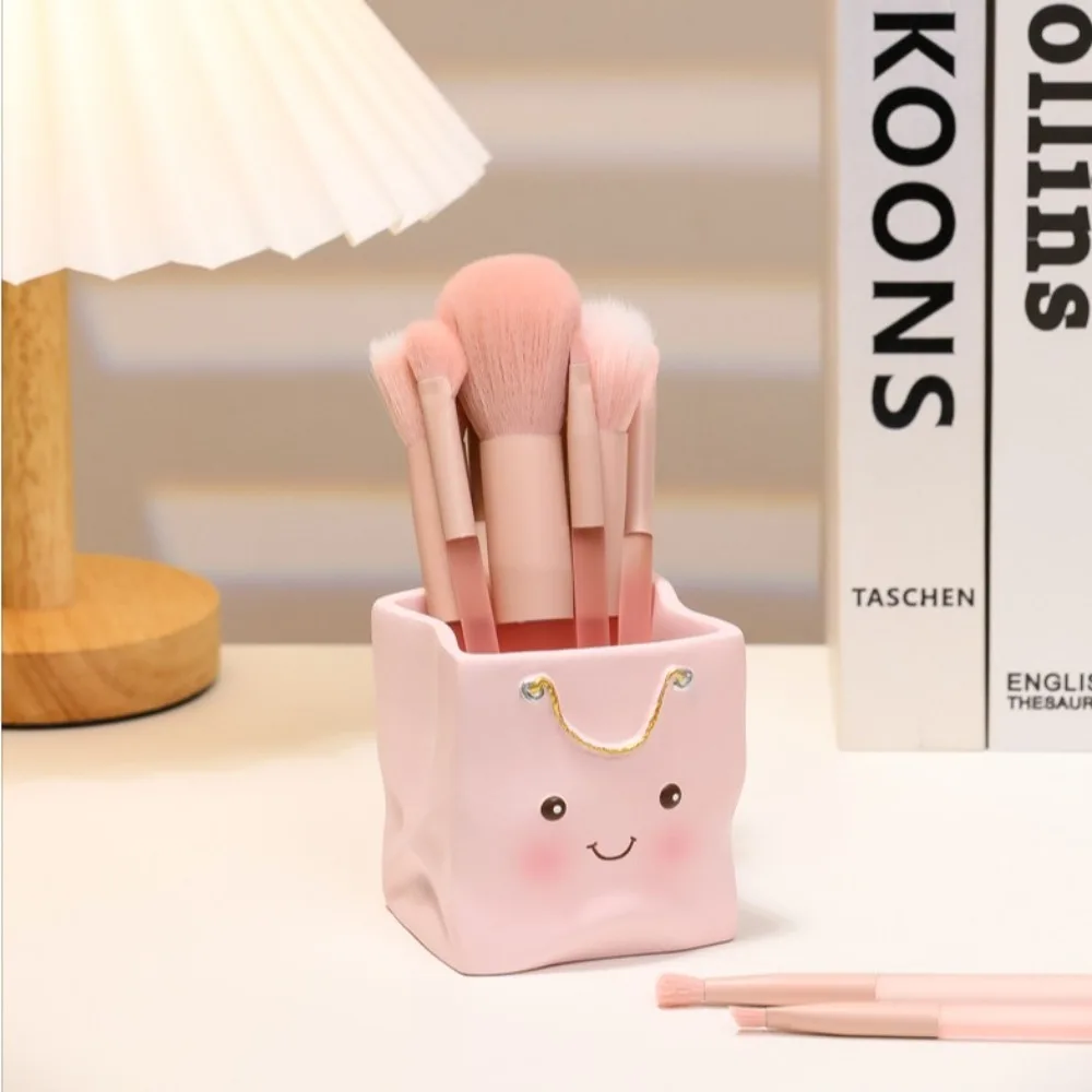 Suporte de caneta de mesa de grande capacidade multifuncional organizador de papelaria suporte de pincel de maquiagem caixa de armazenamento kawaii caneta lápis organizador