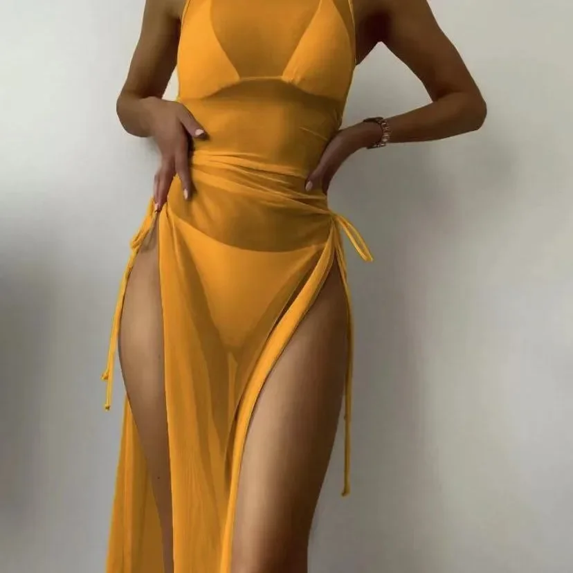 مثير بيكيني ملابس السباحة النسائية لون نقي منفصل زي السباحة حار بيع للموسم نمط جديد بحر الملابس الداخلية العصرية أ