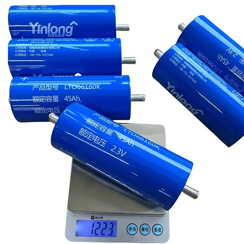 100% originale Yinlong 66160K LTO 2.3V 45Ah batteria 10C scarica fai da te 12V 24V sistema audio per auto resistente alle basse temperature esente