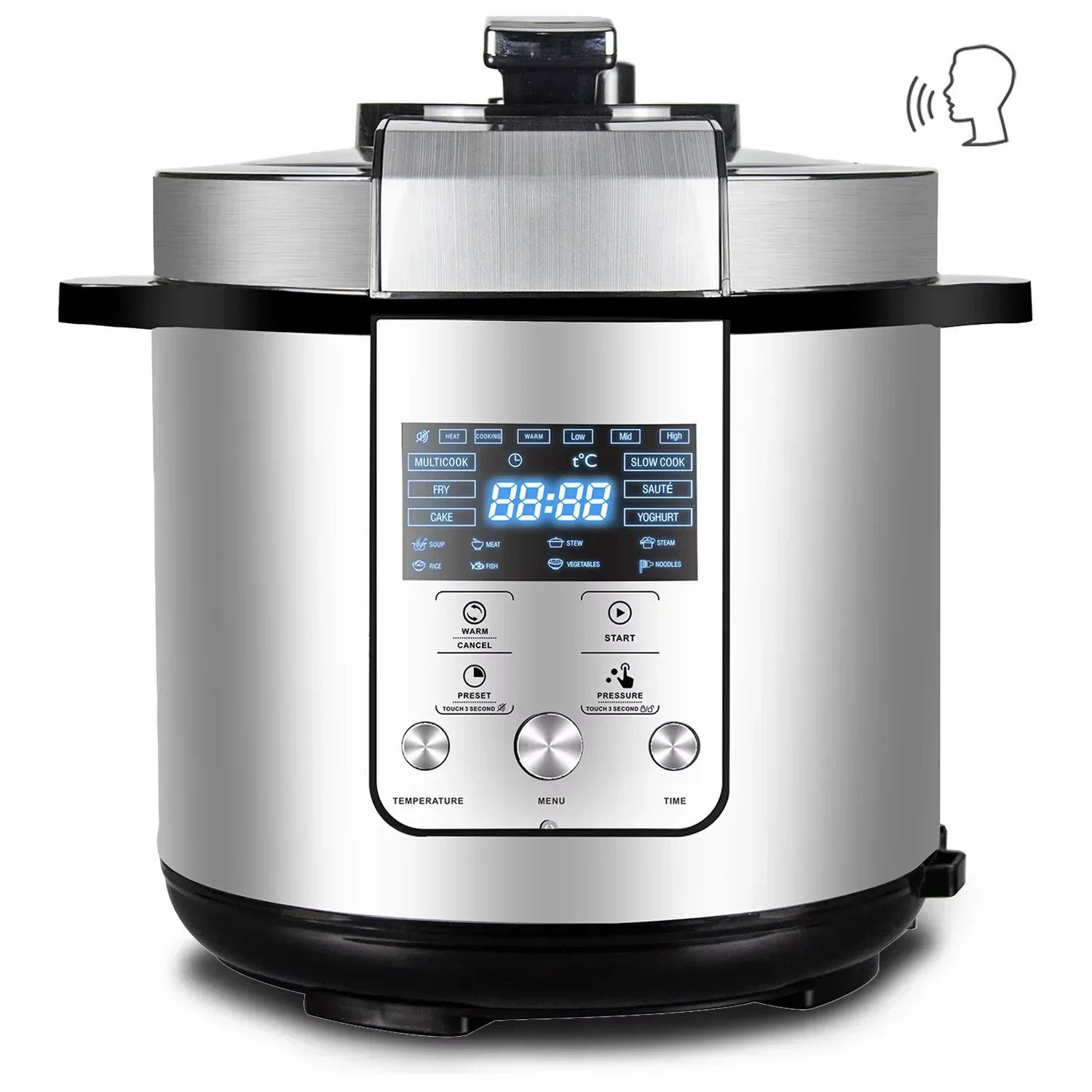 Clear Voice Prompt Pressure Cooker – Cut Down Your Cooking Time