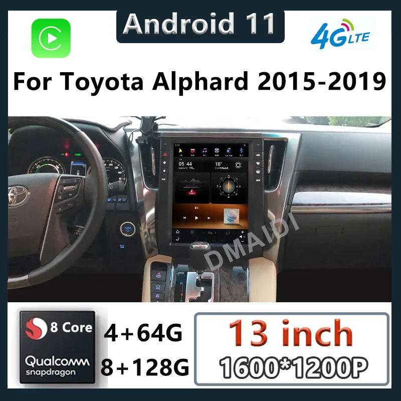 

Android 11 Car Radio 13 Inch For Toyota Alphard 2015-2019 Vertical Screen Multimedia GPS Navigation Head Unit