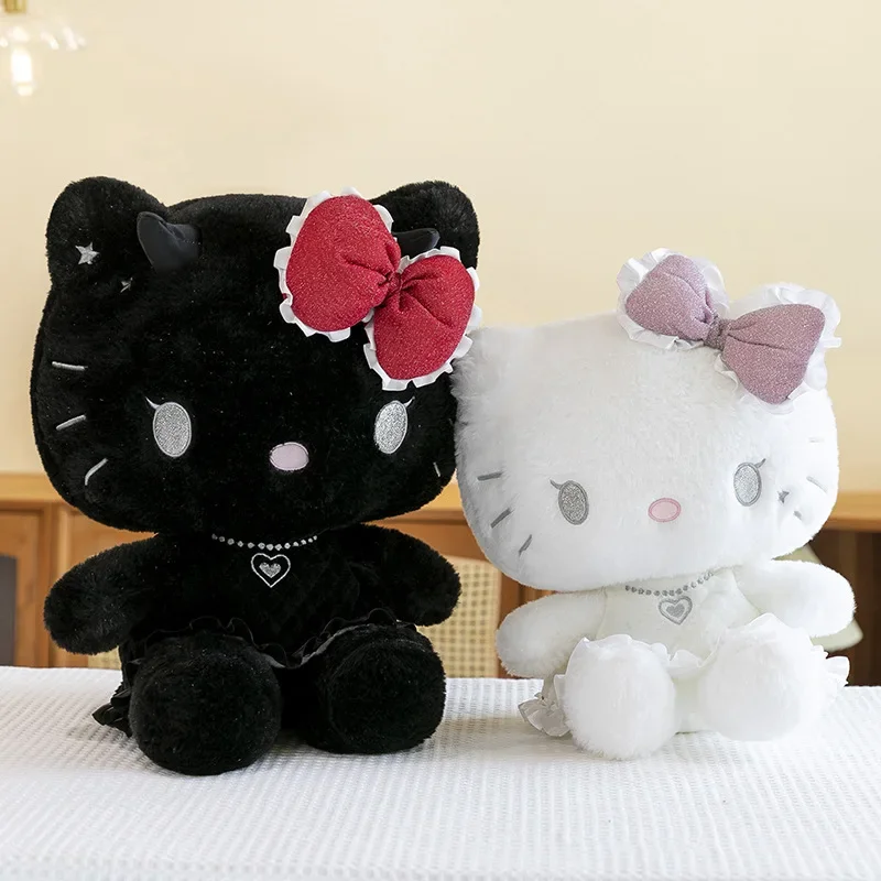 

Плюшевая игрушка Sanrio Hello Kitty 60 см для детей, мягкая кукла-кошка, подарок на день рождения, подушка-игрушка, милая мягкая игрушка-антистресс