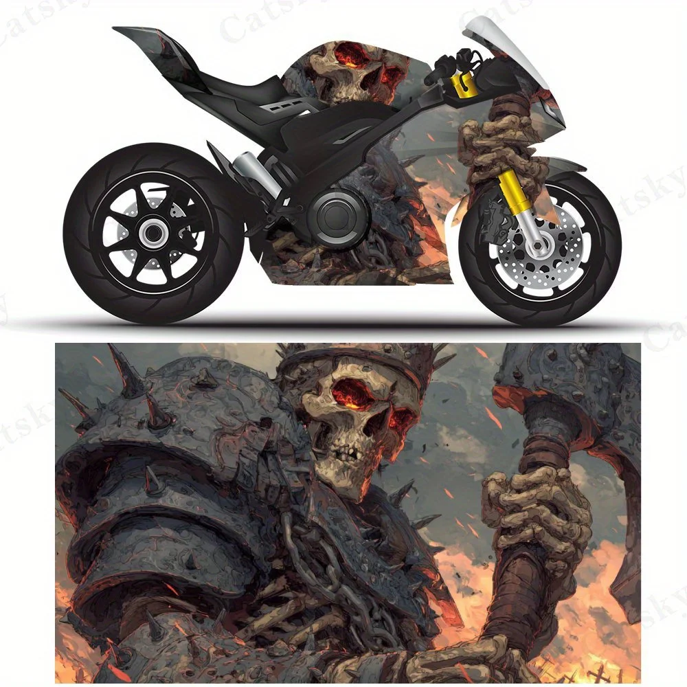 

Чистящие наклейки на мотоциклетную пленку с бронированным черепом, прочные клейкие наклейки из ПВХ для индивидуальной настройки мотоцикла, устойчивые к атмосферным воздействиям Pr