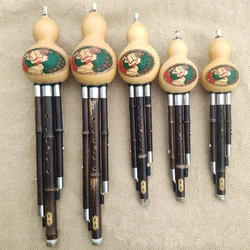 Cucurbit Flute Hulusi Natural Gourd Flauta Hulusi C/ bB Key Detachable Gourd Flute Musical Instruments Professional Flute hulusi