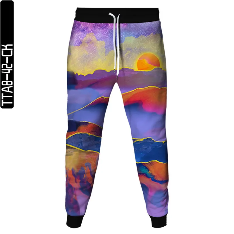 

Natural Scenery Mountain Weed Galaxy Tree Harajuku Style Print Men Clothes Sweatpants Women Fashion Jogging Pants Casual Trouser