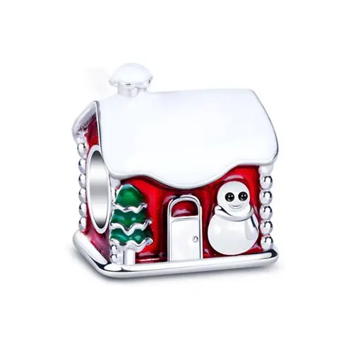 Christmas Series Reindeer Snowman Christmas Tree 925 Silver Pendant Fit European Original Bracelet DIY Exquisite Jewelry