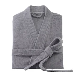 Peignoir 100% Coton pour Homme et Femme, Longue Optique Absorbante, Peignoir en Éponge, Kimono, Serviette, Vêtements de Nuit Solides