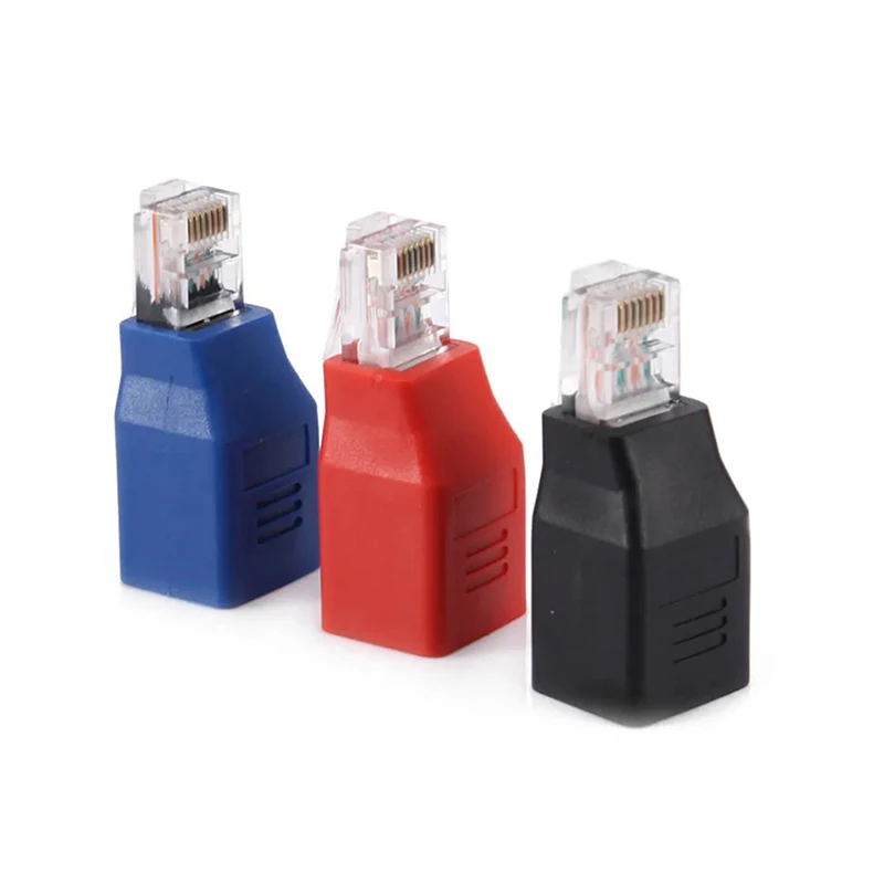 Adaptador de Cable Ethernet cruzado RJ45 M/F, macho a hembra, DF