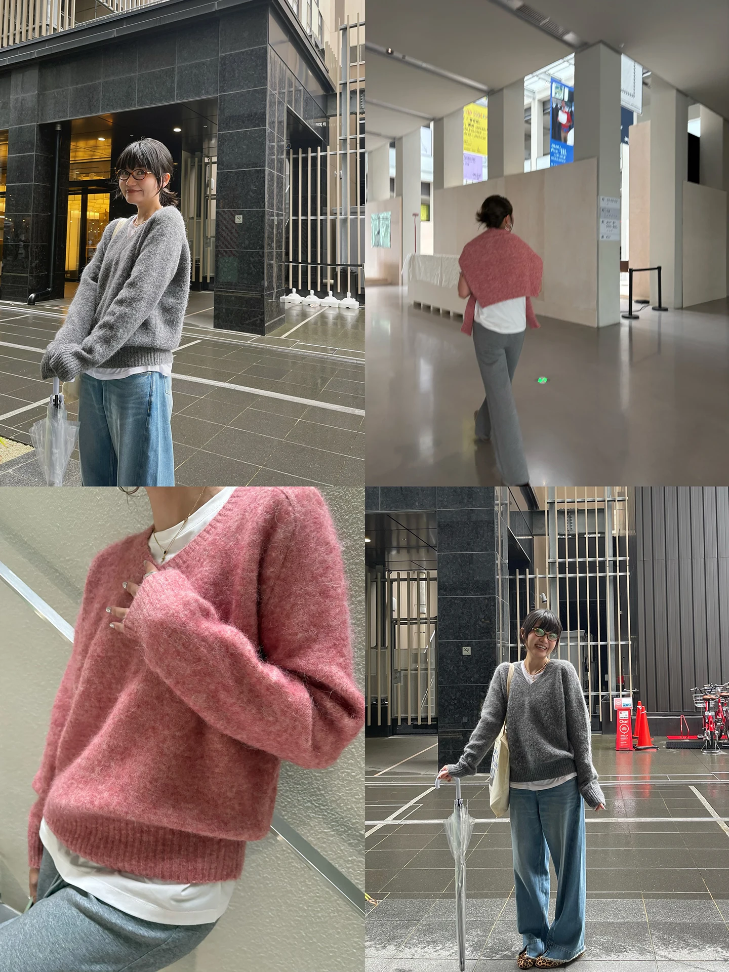 

iWiNG Simple Yet Sli oulder Basic Wearable Alpaca Wool V-Ne Sweater Street Style Women's Fashion Warm Long Sleeve