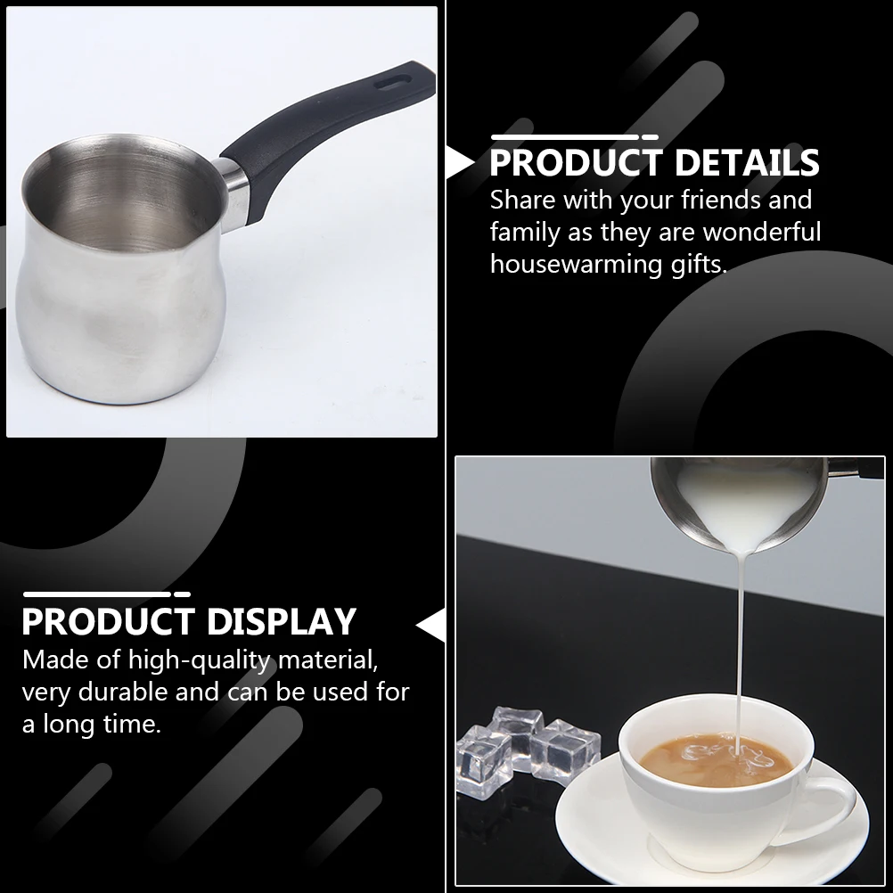 Taza de flores para tirar de 650 Ml, jarra para cocinar al vapor, Espumador de espuma de café y leche, acero inoxidable