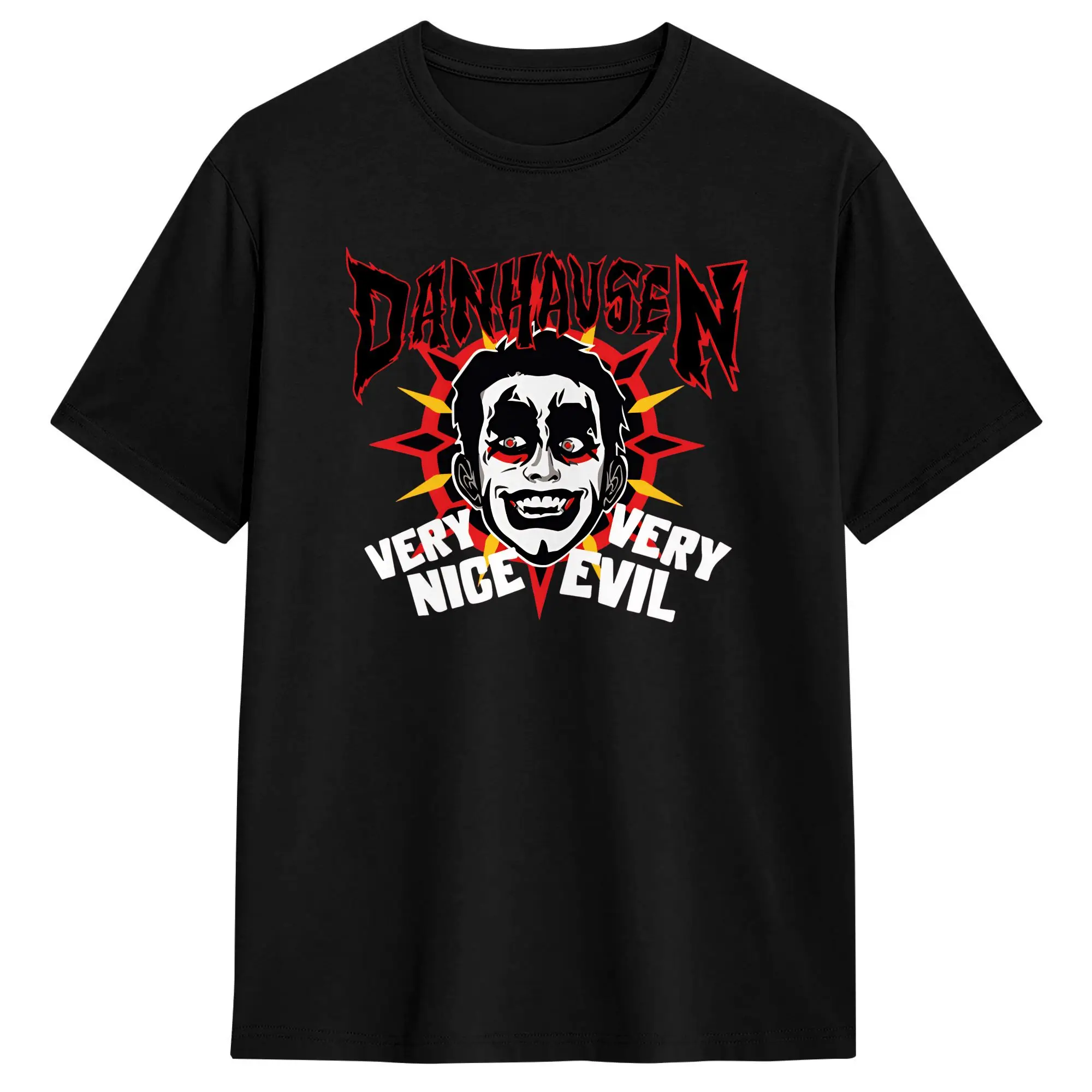 

Very Nice Very Evil Danhausen Wrestling T-Shirts for Men Humorous Cotton Tees Crewneck Short Sleeve T Shirts Printing Clothes