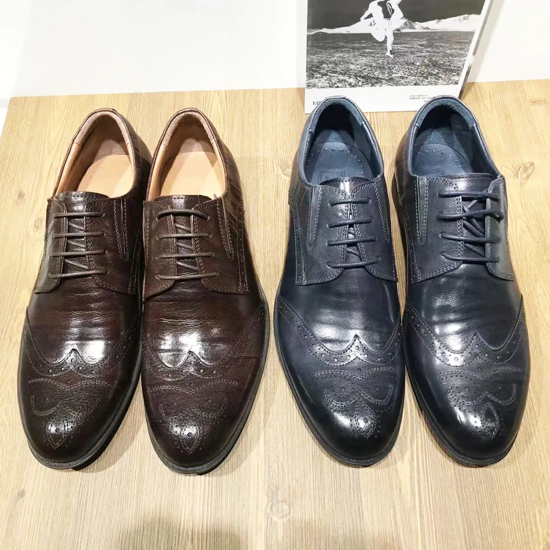 

Мужские классические туфли Briti Sle с круглым носком, декорированные цветами, из дышащей кожи, на резиновой подошве