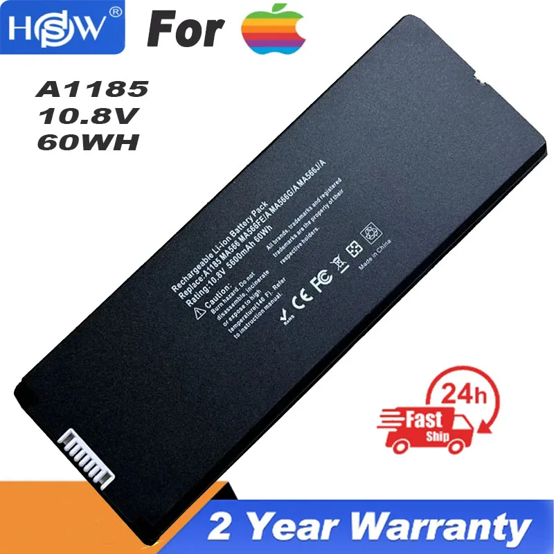 10.8V 55Wh New A1185 Battery Laptop For Apple Macbook Pro 13'' A1181 MA561 MA566 MA566J/A MA566FE/A MA255 Notebooks